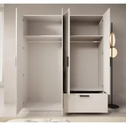 Meubella - Kledingkast Lillian - Wit - 180 cm Clearance