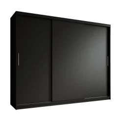 Meubella - Kledingkast Mandalin - Zwart - 250 cm Discount