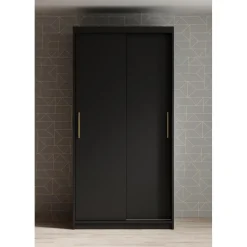 Meubella - Kledingkast Mandalin - Zwart - 100 cm Best