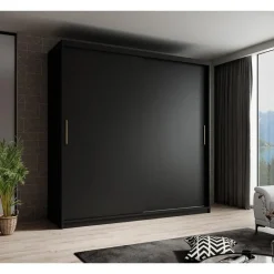 Meubella - Kledingkast Mandalin - Zwart - 200 cm Online