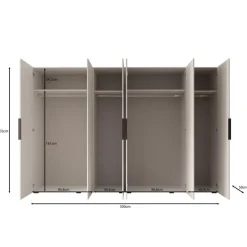 Meubella - Kledingkast Marquesa - Beige - 300 cm New