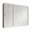 Meubella - Kledingkast Marmer - Wit - 250 cm Sale