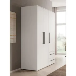 Meubella - Kledingkast Mayen - Wit - 145 cm Best