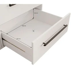 Meubella - Kledingkast Mayen - Wit - 145 cm Best