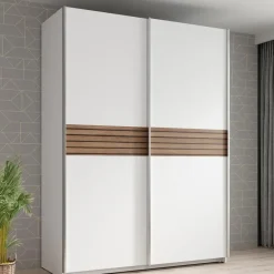 Meubella - Kledingkast Mendoza - Wit - 150 cm Hot