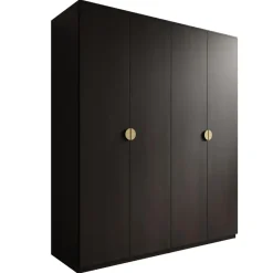 Meubella - Kledingkast Monor - Zwart eiken - 180 cm Outlet