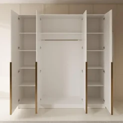 Meubella - Kledingkast Sabre 2 - Wit - 200 cm New