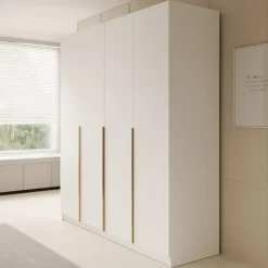 Meubella - Kledingkast Sabre 2 - Wit - 200 cm New