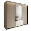 Meubella - Kledingkast Timoteo - Beige - 250 cm - Met spiegel Clearance