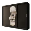 Meubella - Kledingkast Ulysses - Zwart - 250 cm - Met spiegel Outlet