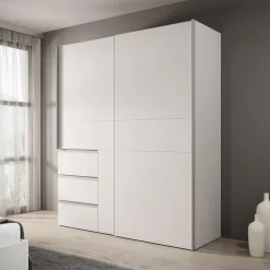 Meubella - Kledingkast Walter - Wit - 170 cm Clearance