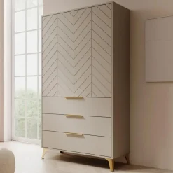 Meubella - Kledingkast Xiano - Beige - 103 cm Hot