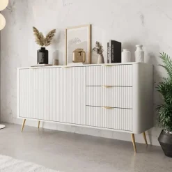 Meubella - Lima - Dressoir - Wit - 163 cm New