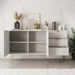 Meubella - Lima - Dressoir - Wit - 163 cm New