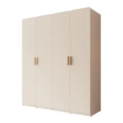 Meubella - Luzon - Kledingkast 4 deurs - Beige - 179x58x210 cm