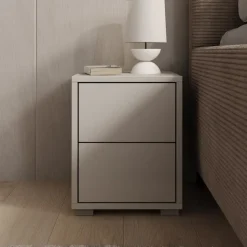 Meubella - Nachtkastje Gideon - Beige - 30 cm