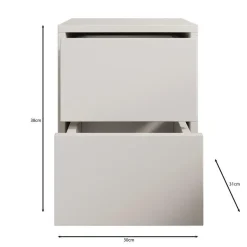 Meubella - Nachtkastje Gideon - Beige - 30 cm