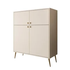 Meubella - Reunion - Dressoir - Beige - 105x41x122 cm Best