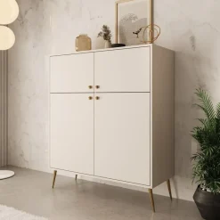 Meubella - Reunion - Dressoir - Beige - 105x41x122 cm Best