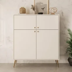 Meubella - Reunion - Dressoir - Beige - 105x41x122 cm Best