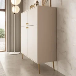 Meubella - Reunion - Dressoir - Beige - 105x41x122 cm Best