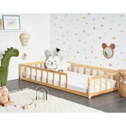 Beliani MEYMAC - Kinderbed - Lichtbruin - 90 x 200 cm - Dennenhout Outlet