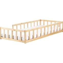 Beliani MEYMAC - Kinderbed - Lichtbruin - 90 x 200 cm - Dennenhout Outlet