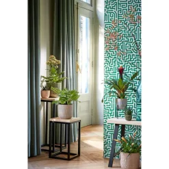 Mica Decorations - Plantenpot - groen - stripes - D17,5 x H16 cm Sale