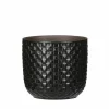 Mica Decorations - Plantenpot - Keramiek zwart - 12 x 11 cm Discount