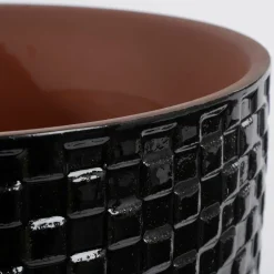 Mica Decorations - Plantenpot - Keramiek zwart - 12 x 11 cm Discount