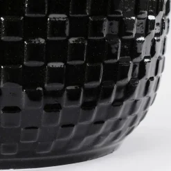 Mica Decorations - Plantenpot - Keramiek zwart - 12 x 11 cm Discount