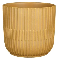 Mica Decorations - Plantenpot - okergeel - stripes - D17.5xH16 cm Sale