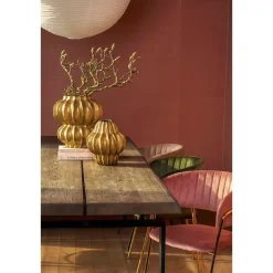 Mica Decorations Altea Vaas - H28 x Ø24,5 cm - Keramiek - Goud