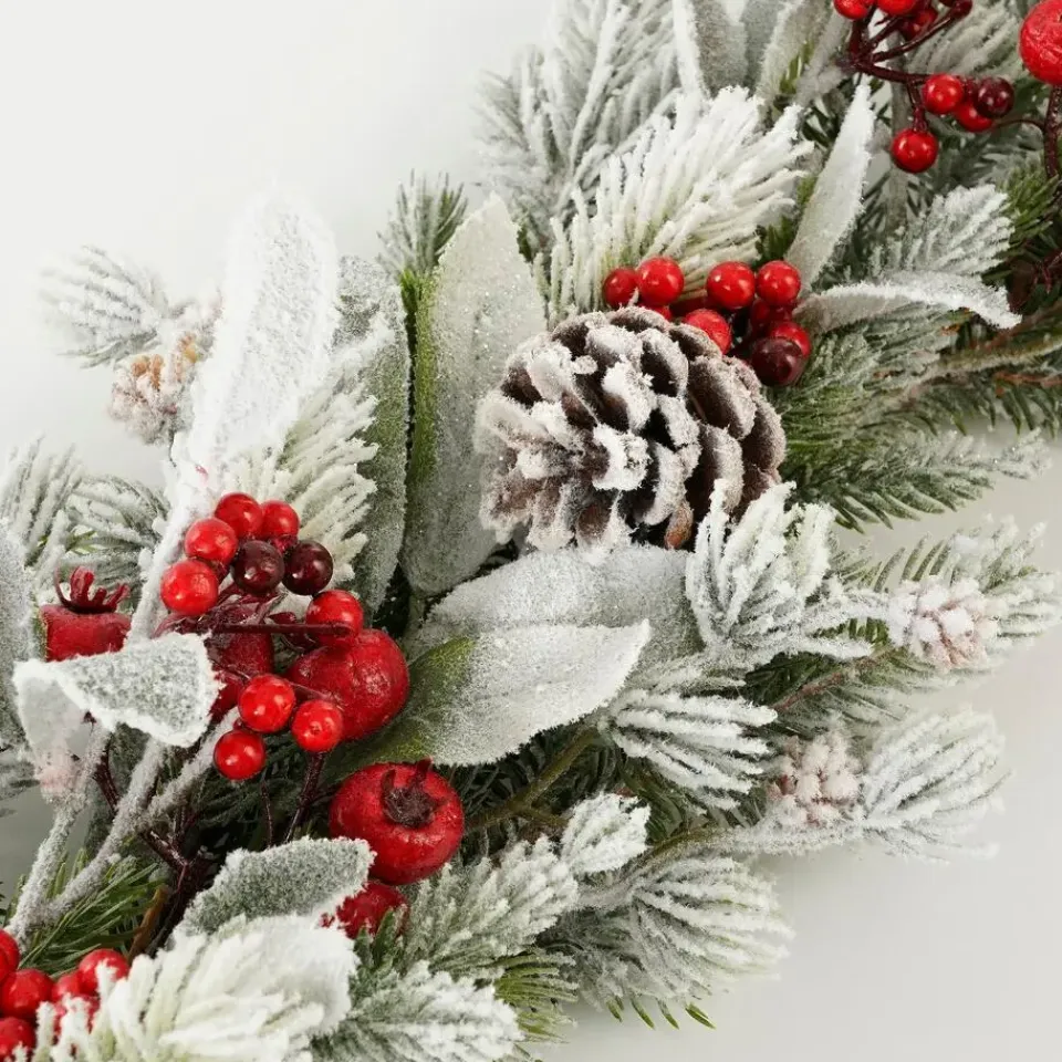 Mica Decorations Belfort Guirlande - L178 cm - Groen Discount