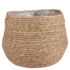 Mica Decorations Bloempot - rotan - naturel - jute - 24 x 26 cm Best