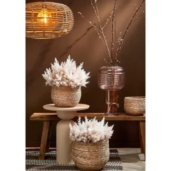 Mica Decorations Bloempot - rotan - naturel - jute - 24 x 26 cm Best