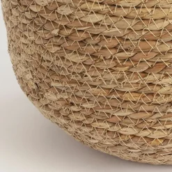 Mica Decorations Bloempot - rotan - naturel - jute - 24 x 26 cm Best