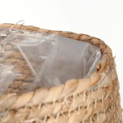 Mica Decorations Bloempot - rotan - naturel - jute - 24 x 26 cm Best