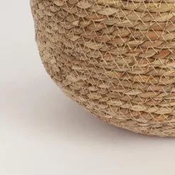 Mica Decorations Bloempot - rotan - naturel - jute - 24 x 26 cm Best