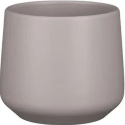 Mica Decorations Bloempot - taupe - mat - keramiek - 15 x 14 cm Hot