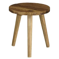 Mica Decorations Bold Bijzettafel - Ø26 cm - Gerecycled Hout - Bruin Clearance