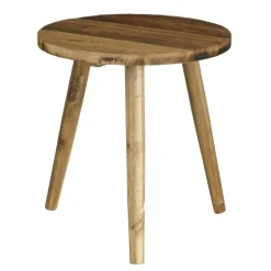 Mica Decorations Bold Bijzettafel - Ø33 cm - Gerecycled Hout - Bruin New