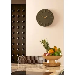Mica Decorations Brixen Wandklok - Ø35,5 cm - Donkergroen Online