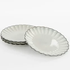 Mica Decorations Corfu Dinerbord - H2,5 x Ø26,5 cm - Keramiek - Grijs Hot