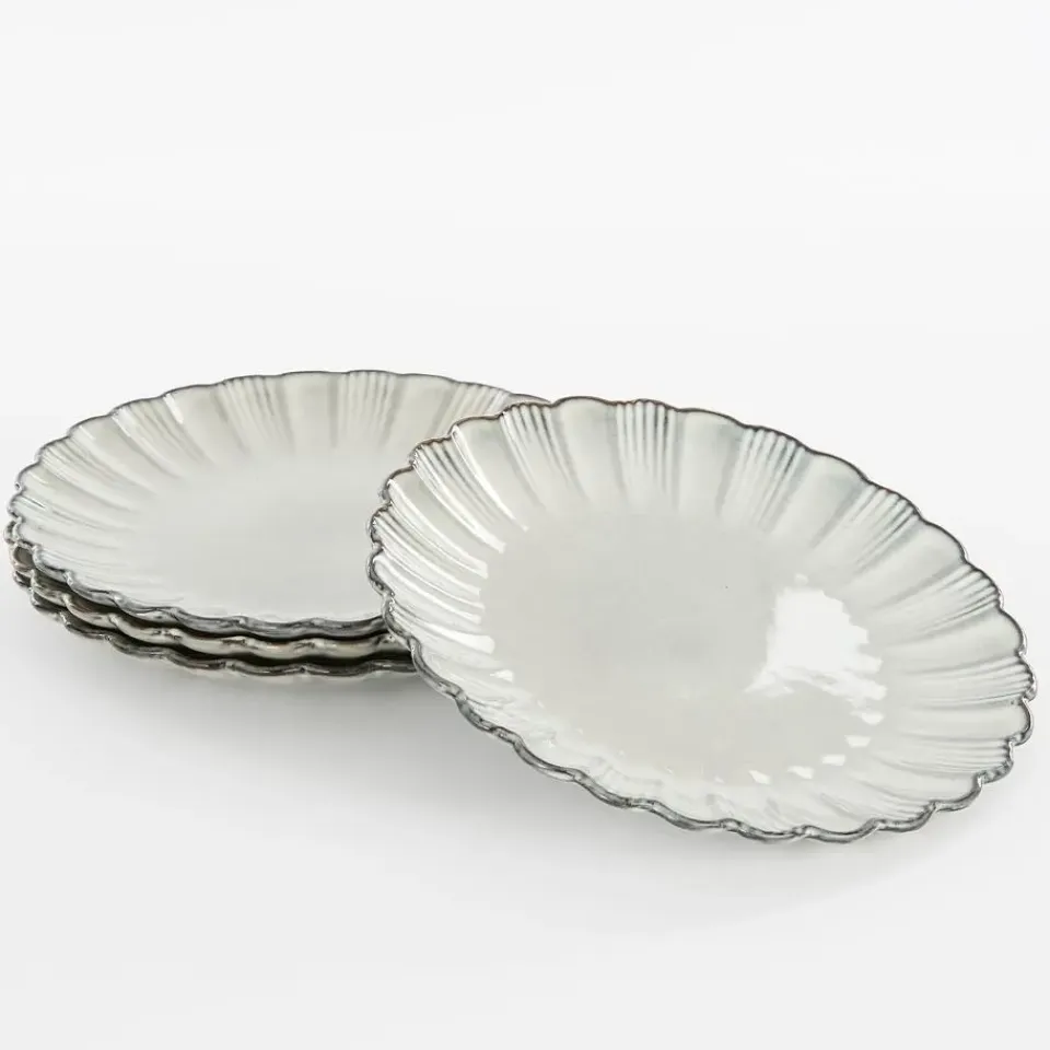 Mica Decorations Corfu Dinerbord - H2,5 x Ø26,5 cm - Keramiek - Grijs Hot