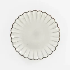 Mica Decorations Corfu Ontbijtbord - H2,5 x Ø21 cm - Keramiek - Grijs Outlet