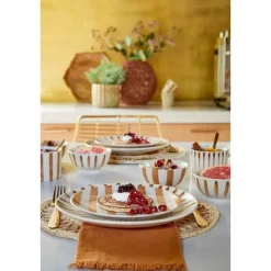 Mica Decorations Elsie Ontbijtbord - Assorti - Steengoed - Bruin Clearance