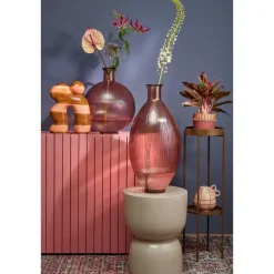 Mica Decorations Firenza Fles Vaas - H42 x Ø34 cm - Lichtroze Discount