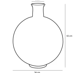 Mica Decorations Firenza Fles Vaas - H42 x Ø34 cm - Lichtroze Discount