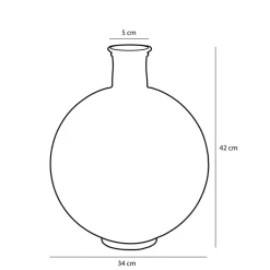 Mica Decorations Firenza Fles Vaas - H42 x Ø34 cm - Lichtroze Discount